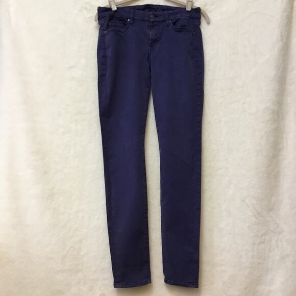 7 For All Mankind Vibrant Purple Skinny Jeans - Picture 2 of 7